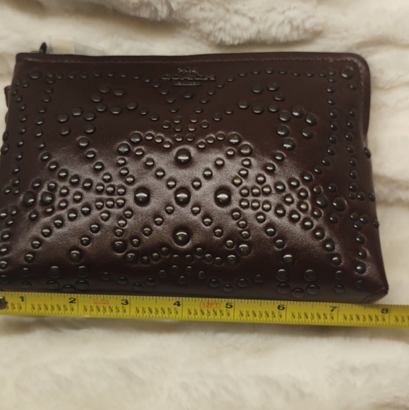 SOLD!! COACH Large Wristlet Clutch RARE Kylie Mini Studs F52402 - NWT - Picture 10 of 14
